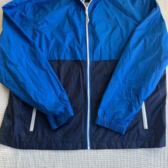 Old Navy Men's Packable Hooded Windbreaker Blue Lightweight Jacket Size XXL - Picture 8 of 9